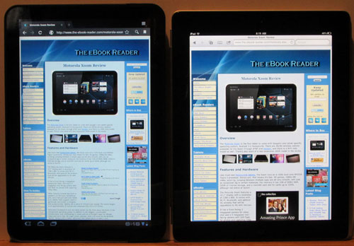 iPad 2 vs Xoom