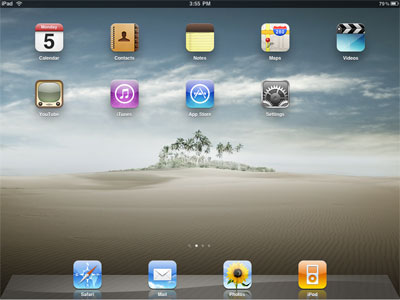 iPad Safari Home Screen