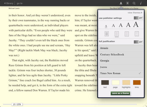 eReader iPad Text