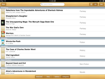 iBooks Listview