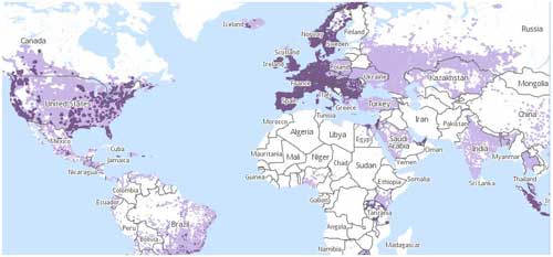 Kindle Coverage Map