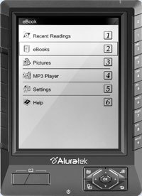 Aluratek AEBK07FS Libre I Color eBook Reader with 2GB AEBK07FS