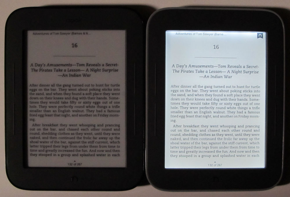 Nook Touch with GlowLight vs Nook Touch