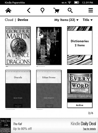 Kindle Paperwhite Screenshot