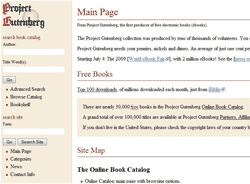 Project Gutenberg Homepage