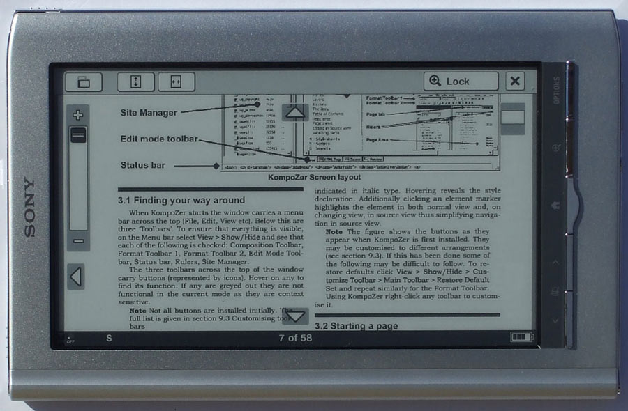 Sony PRS-950 PDF Zoom