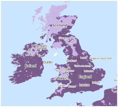 Kindle UK Wireless Coverage Map